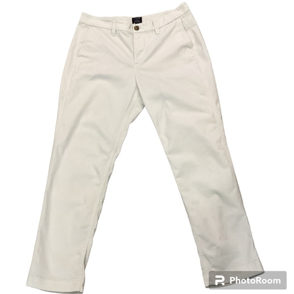 J. Crew High Rise Girlfriend Chino Pants in the colour Marine Salt, Size 8 - Picture 3 of 15